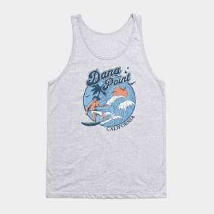 1970s Vintage Surfing Dana Point, California Retro Sunset // Old School Surfer // Surf California Tank Top